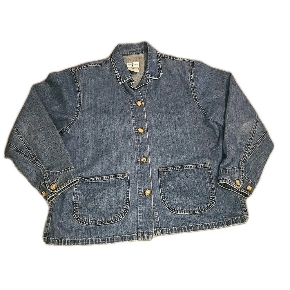 Vtg French Dressing FDJ Denim Jacket Womens 14 Paris Keystone Made In Canada 90s